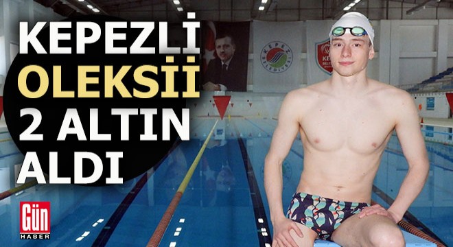 Kepez de yaşayan Ukraynalı yüzücüden 2 altın madalya