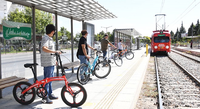 Konya da bisiklet tramvayı raylarda