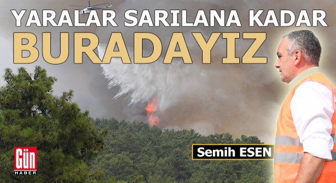 Konyaaltı Belediyesi 25 araç ve 50 personelle yangın bölgesinde...