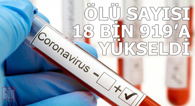 Koronavirüs salgınında ölü sayısı 18 bin 919’a yükseldi