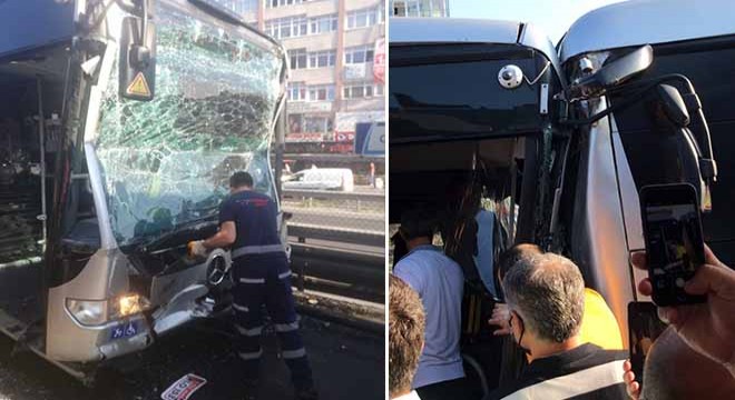 Küçükçekmece de metrobüs kazası: 25 kişi yaralandı