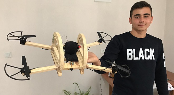 Liseli Osman, tasarladığı  insanlı dron  için destek arıyor