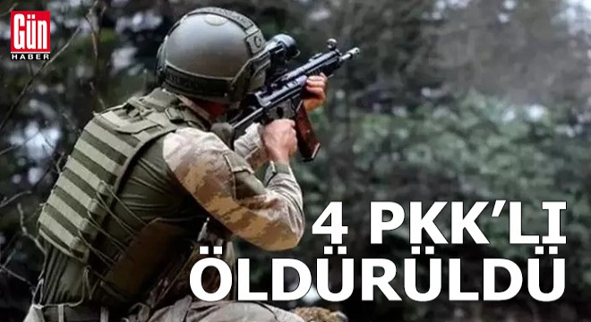 MSB: 4 PKK lı etkisiz hale getirildi
