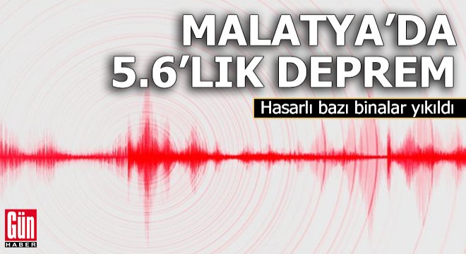 Malatya da 5.6 büyüklüğünde deprem