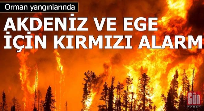 Orman yangınlarında Ege ve Akdeniz için kırmızı alarm