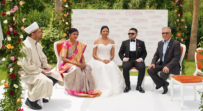 Pakistan ve Hindistanlı çift,  Antalya daki düğünle evlendi