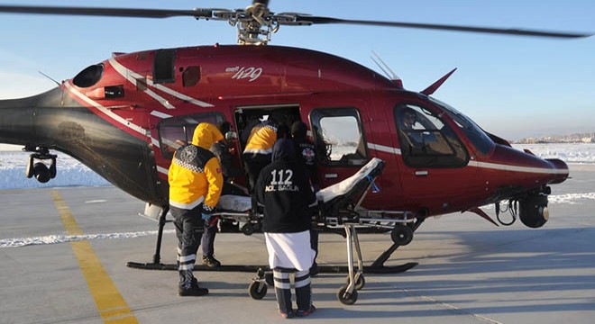 Polis helikopteri, kadın hasta için havalandı