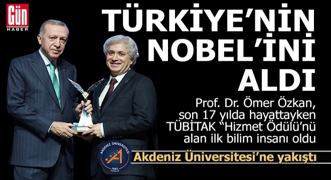 Prof. Dr. Ömer Özkan'a TÜBİTAK Hizmet Ödülü
