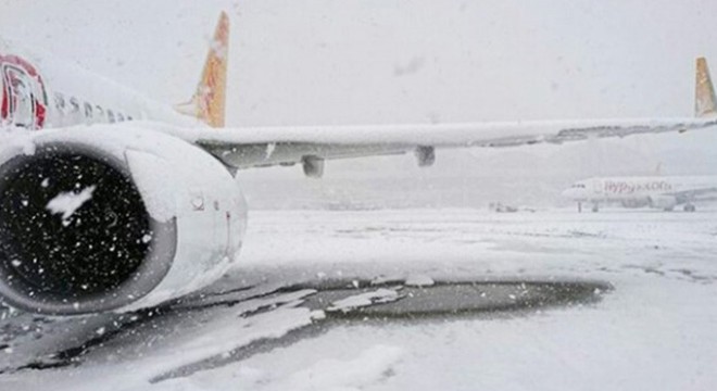 Sabiha Gökçen Havalimanı nda kar kısıtlaması