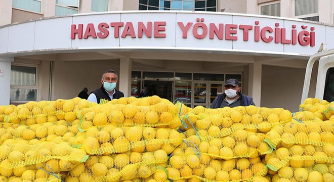 Sağlık çalışanlarına 4 ton limon