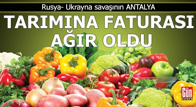 Savaşın Antalya tarımına faturası ağır oldu