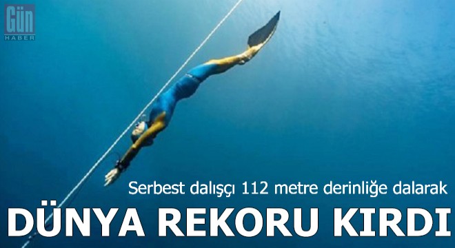 Serbest dalışçı 112 metre derinliğe dalarak dünya rekoru kırdı