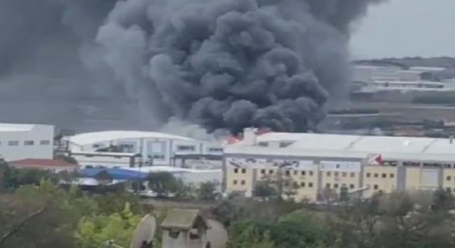 Silivri de fabrika yangını