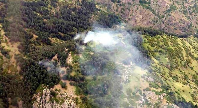 Spil Dağı Milli Parkı nda yangın