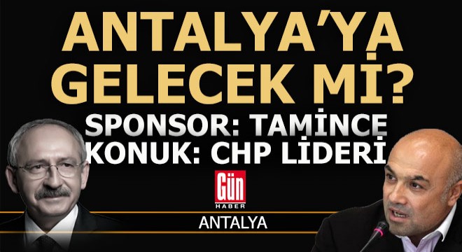 Sponsor; Fettah Tamince... Davetli: Kemal Kılıçdaroğlu...