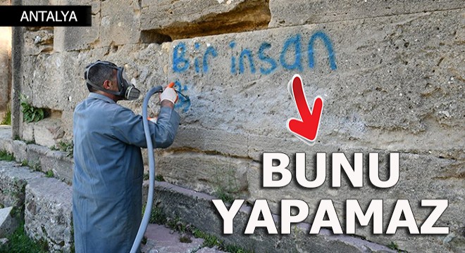 Sprey boyalı vandallar tarihi yapılara zarar verdi