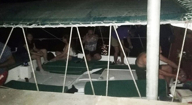 Teknede 13 İranlı kaçak göçmen yakalandı