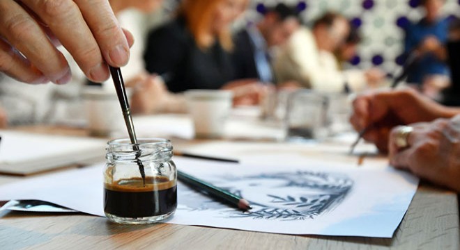 Türk Kahvesi Günü’nde kahve ile resim çizdiler