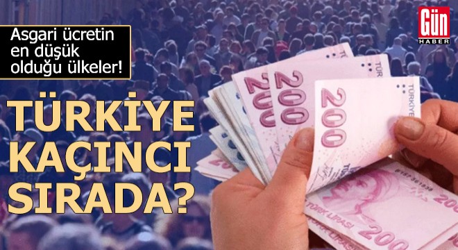 Türkiye en düşük asgari ücreti veren ülkeler arasında