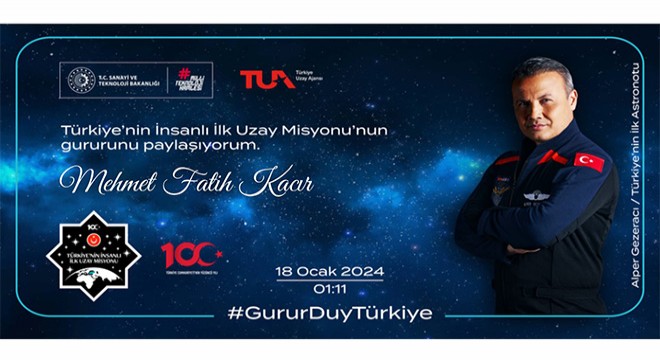 Türkiye nin uzay yolculuğu için  uzay hatıra bileti 