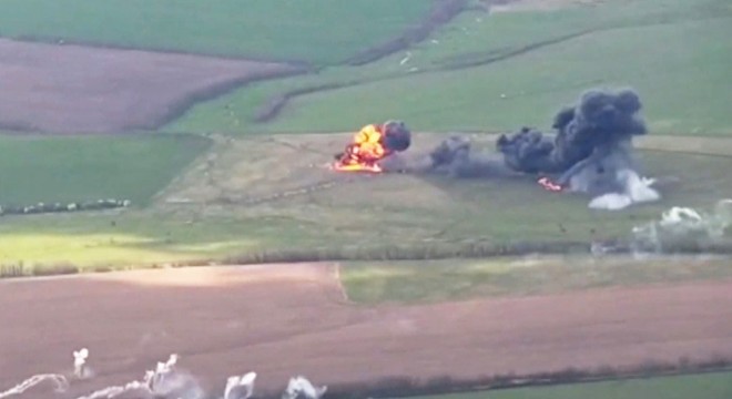 Ukrayna, helikopterin düşürülme görüntülerini paylaştı