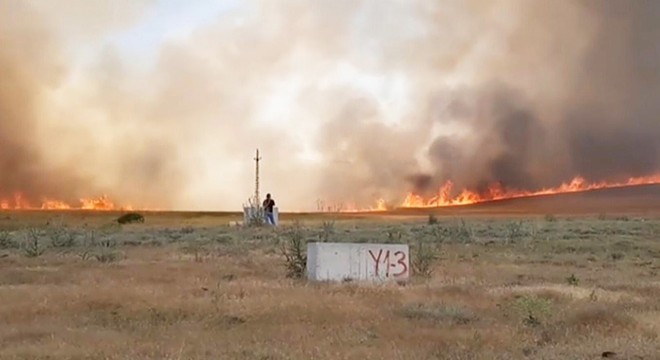 Yangında 700 dönüm ekili arazi zarar gördü