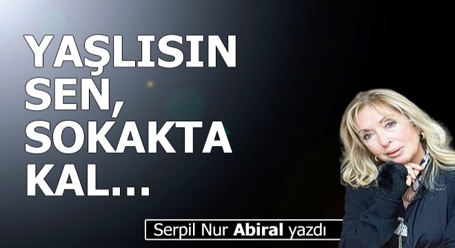 Yaşlısın sen, sokakta kal...