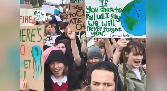 Yeni Zelanda’da İklim Değişikliği protestosu