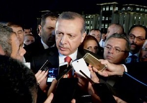 Erdoğan resepsiyonda konuştu