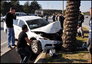 Manavgat ta trafik kazası: 1 yaralı