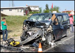 Manavgat ta trafik kazası: 1 yaralı