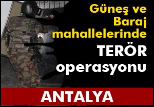 Antalya da terör operasyonu: 5 gözaltı