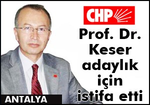 Prof.Dr.İbrahim Keser istifa etti