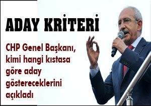Kılıçdaroğlu nun aday kriteri