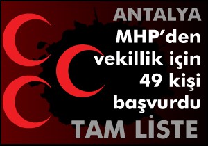 MHP Antalya milletvekili aday adayı tam liste