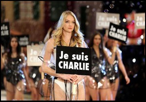 Top model Lindsay Ellingson tan, Paris katliamına dövizli tepki