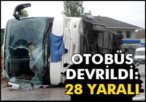 Kastamonu da yolcu otobüsü devrildi: 28 yaralı