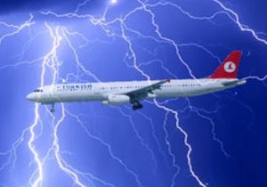 Antalya uçağında yıldırım paniği