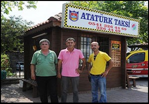 Taksi durağına  Atatürk  adına tepki