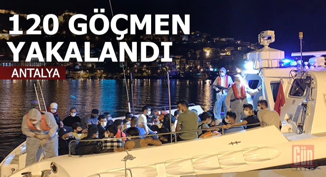 Teknede 120 kaçak göçmen yakalandı