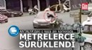 Antalya'da motosikletli sürücünün metrelerce sürüklendiği kaza anı kamerada...