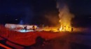 Azot yüklü tanker şarampole devrilip patladı, sürücü öldü