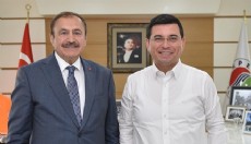Eski Bakan Eroğlu'ndan Başkan Tütüncü'ye ziyaret