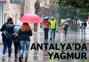 Antalya da yağmur