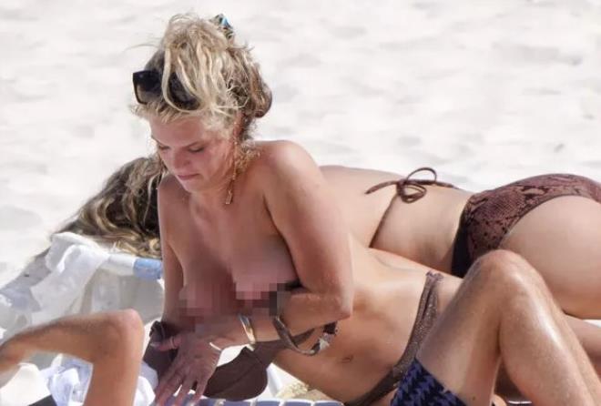 Şov yıldızının bikini kazası! Frikik üstüne frikik verdi - 3