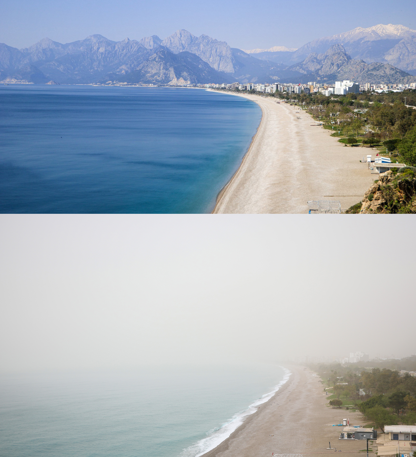 Çöl tozu Antalya'yı esir aldı - 1