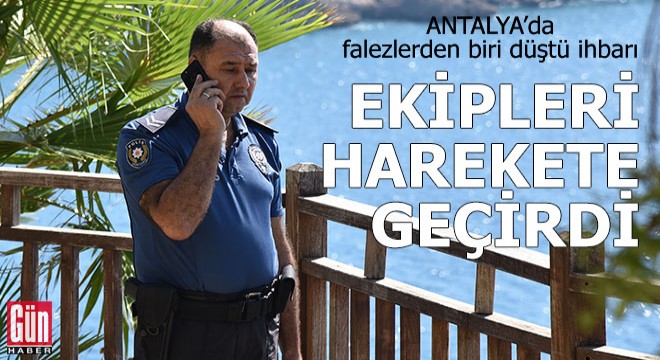 'Falezlerden biri düştü' ihbarı ekipleri harekete geçirdi