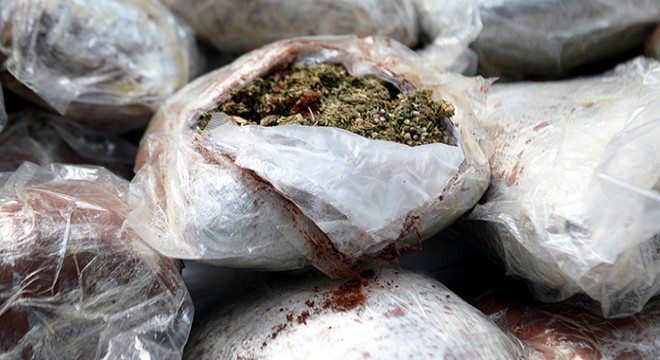 'Kahve' kamuflajı işe yaramadı; 72 kilo esrar ele geçirildi
