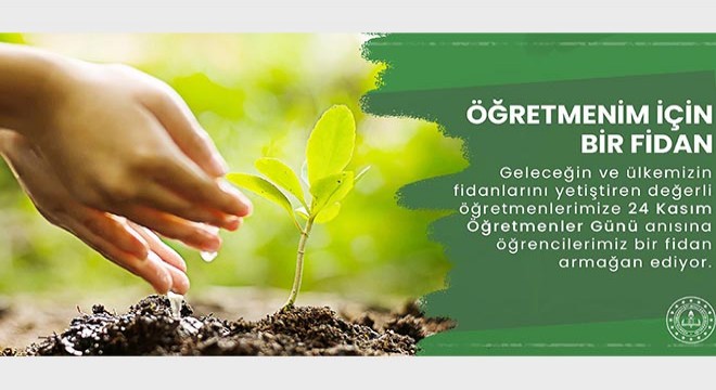 'Öğretmenim için bir fidan' kampanyasına 55 bin fidan bağışı