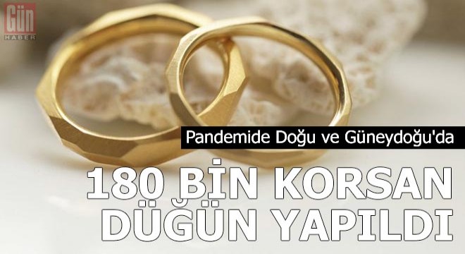 'Pandemide Doğu ve Güneydoğu'da 180 bin korsan düğün yapıldı'